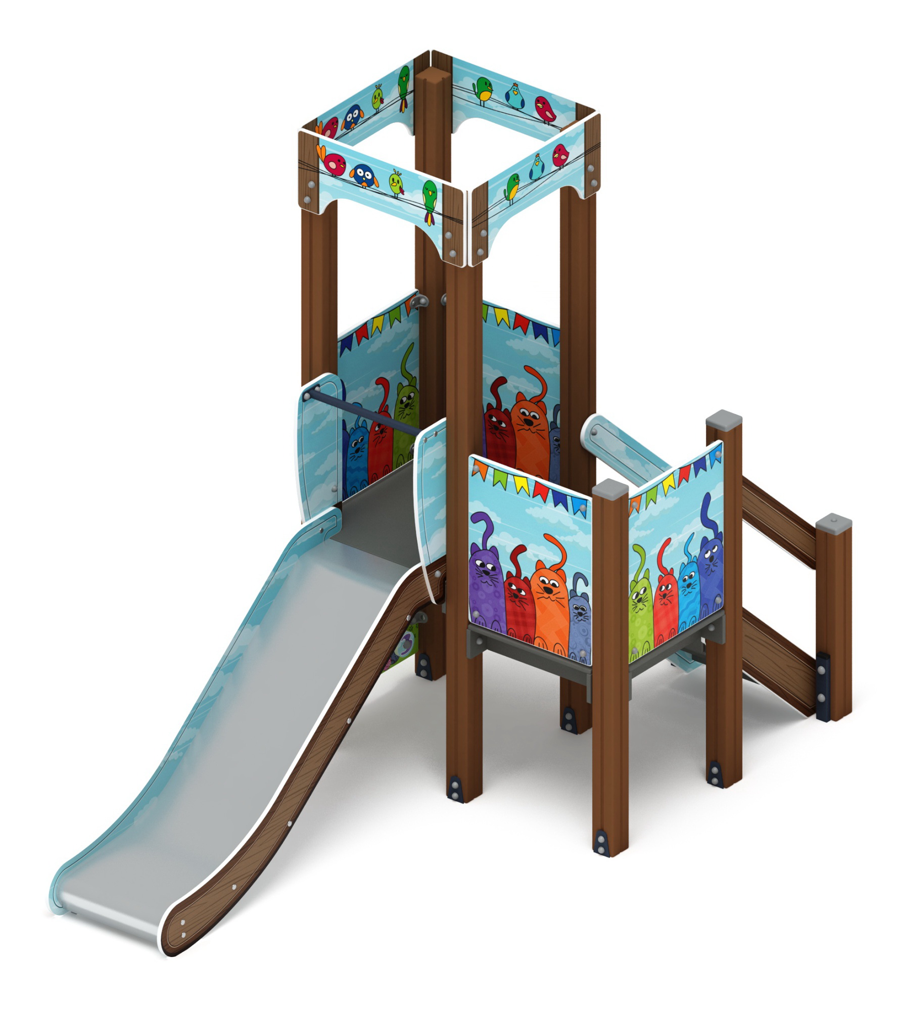 КОРОЛЕВСТВО (коты) детский игровой комплекс ДИК 1.15.01-11 (H=900)