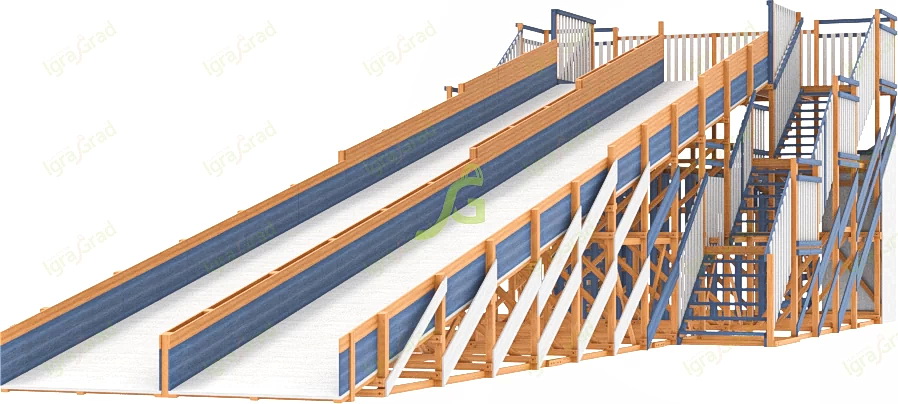 Зимняя горка IgraGrad Snow Fox, скат 18 м мод.2