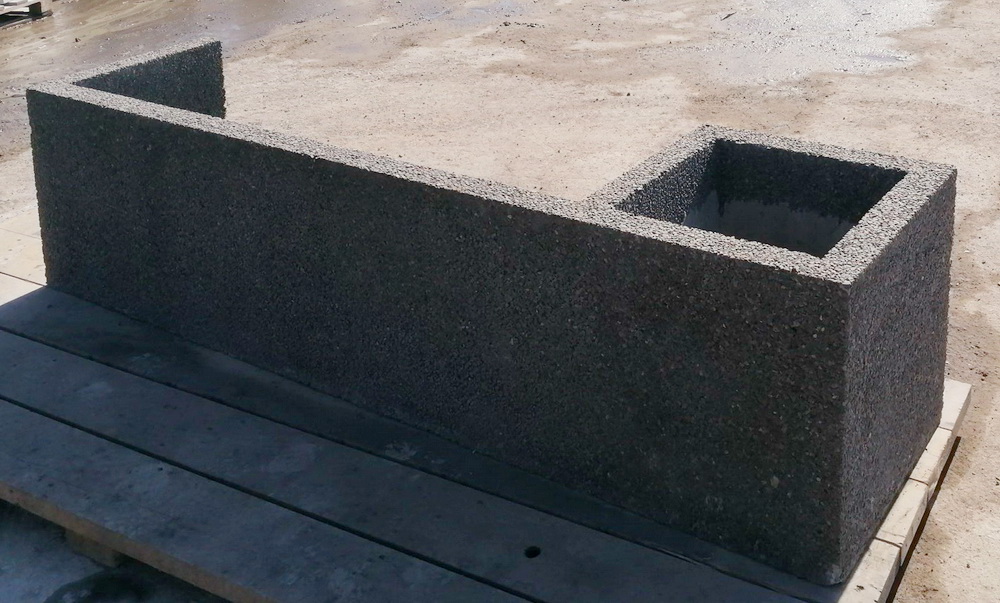 Скамья бетонная (с цветником) С-20