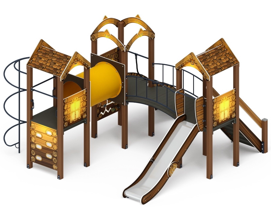 ГОРОДОК (Эко) детский игровой комплекс ДИК 2.01.3.03-22 (Н=1200)