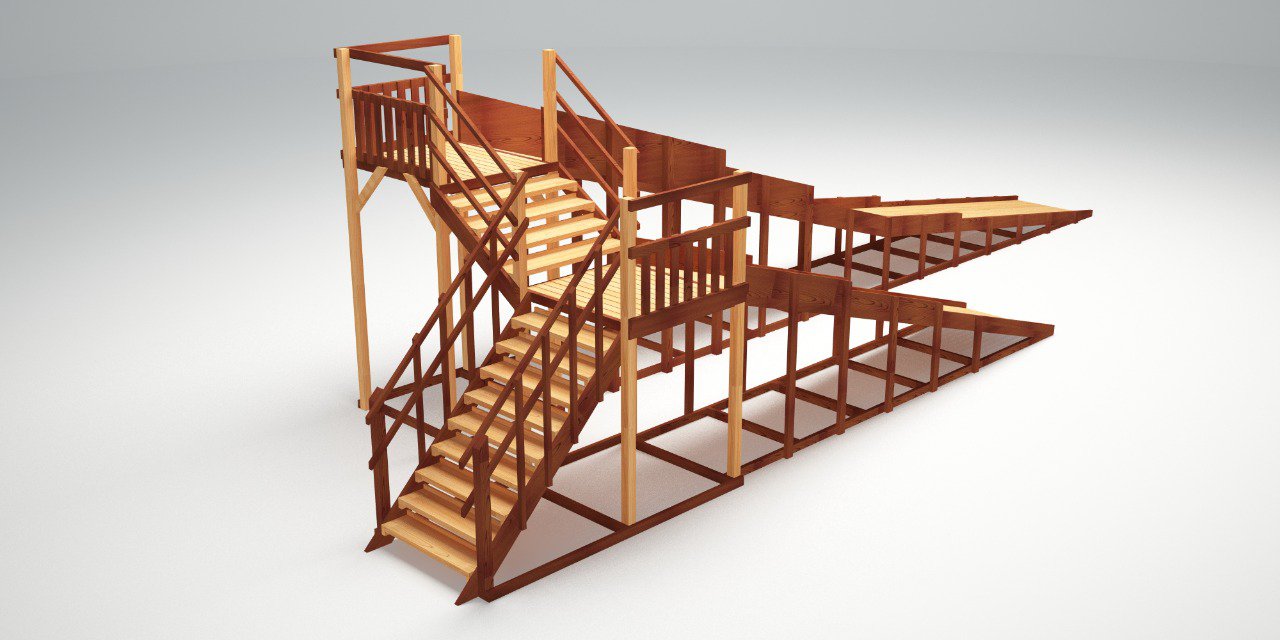 Зимняя горка ЗИМА 9 Савушка (скаты 6 и 12 м)