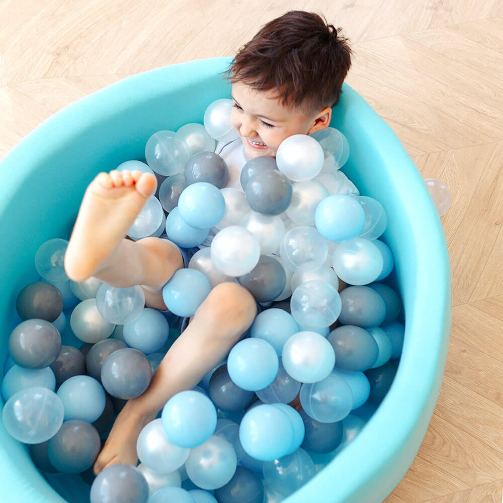 Сухой бассейн EASY Romana ДМФ-МК-02.53.03 (бирюзовый с серыми шариками, 150 шт.)