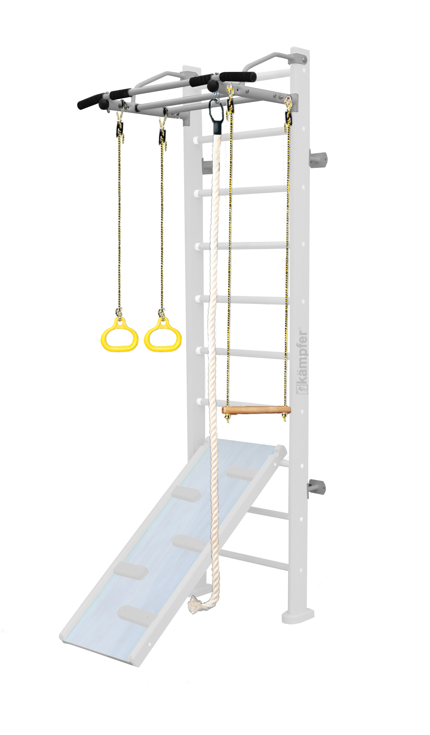Шведская стенка Kampfer Ride Wall (№6 Жемчужный Стандарт белый антик турник)