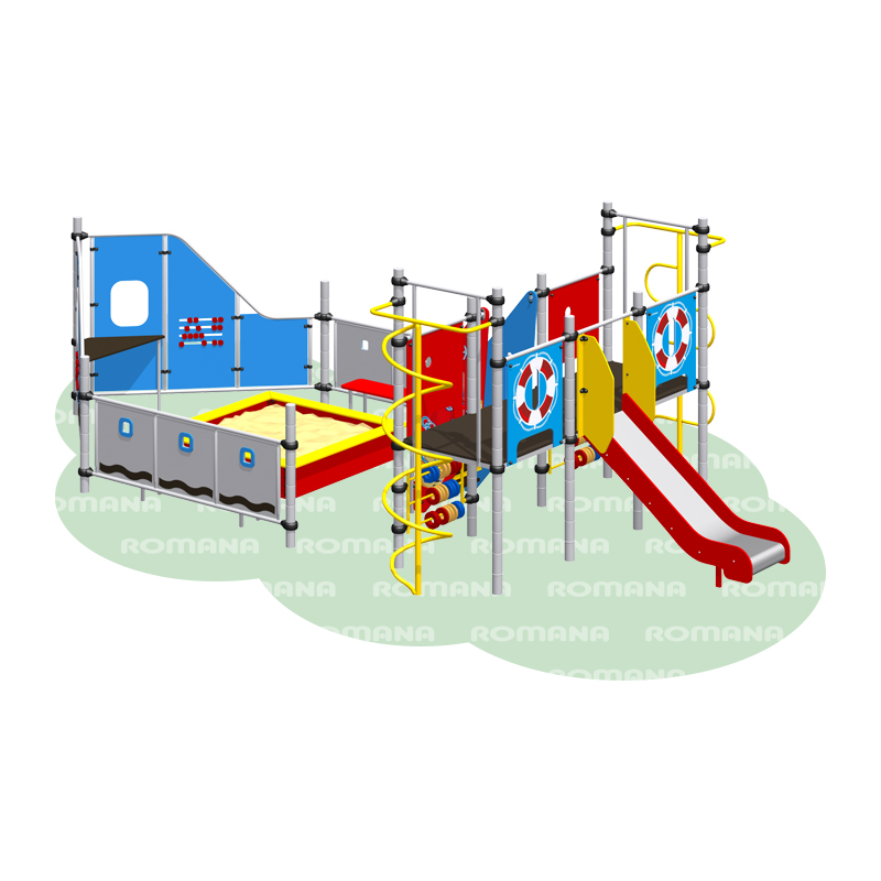 Панельный игровой комплекс Корабль с горкой «Romana 401.23.00»