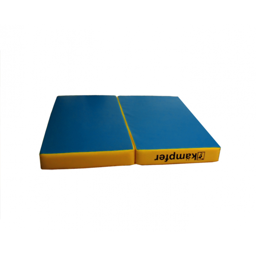 Мат №4 (100х100х10) Kampfer синий/желтый