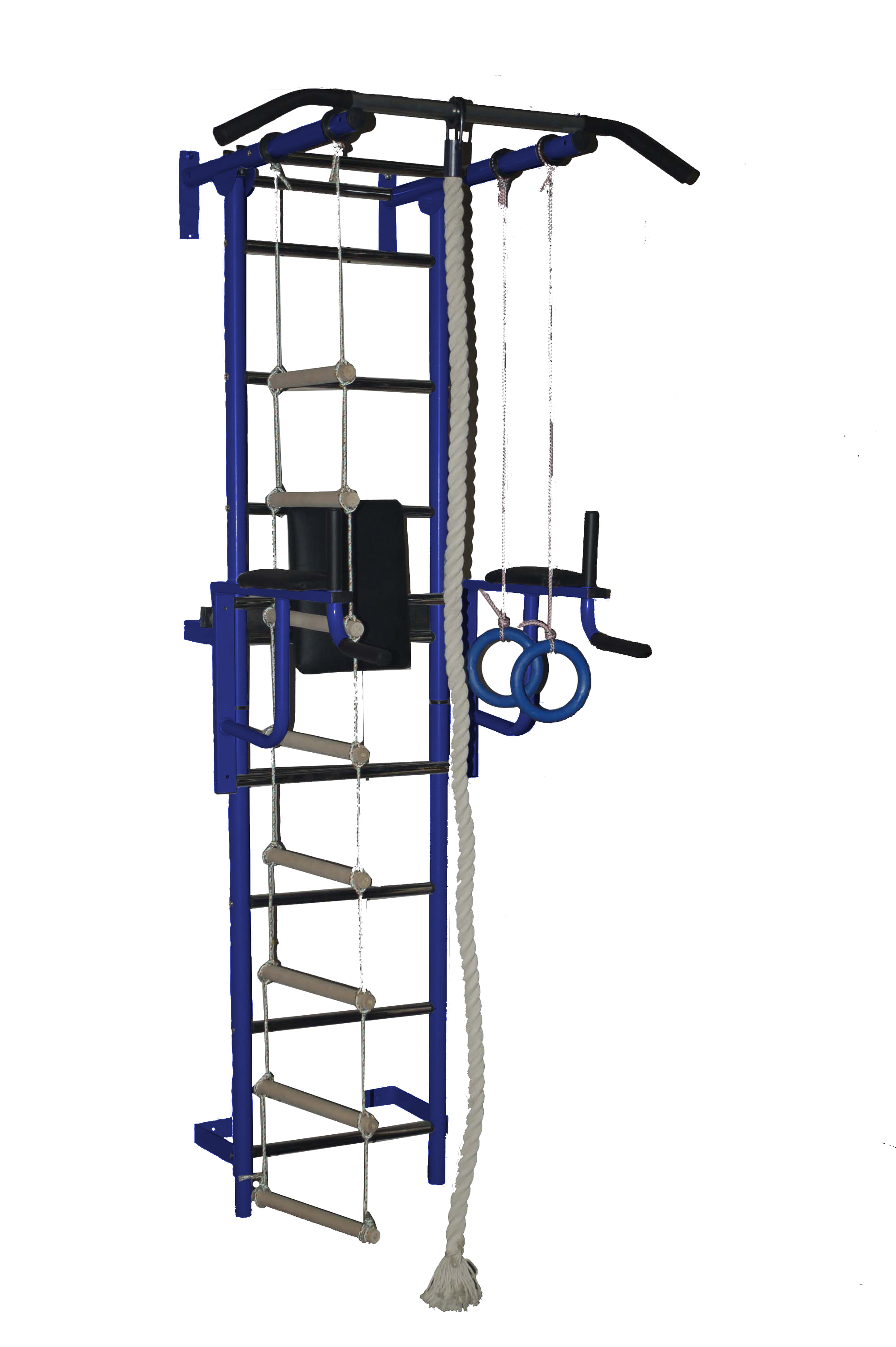 ДСК "Крепыш плюс " пристенный с брусьями - 1 синий