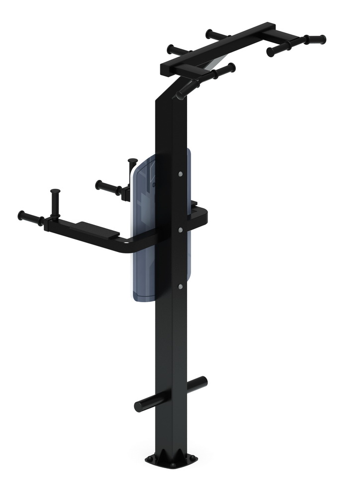 Тренажер уличный ДВОЙНОЙ ТУРНИК (серый) СТ 012-13