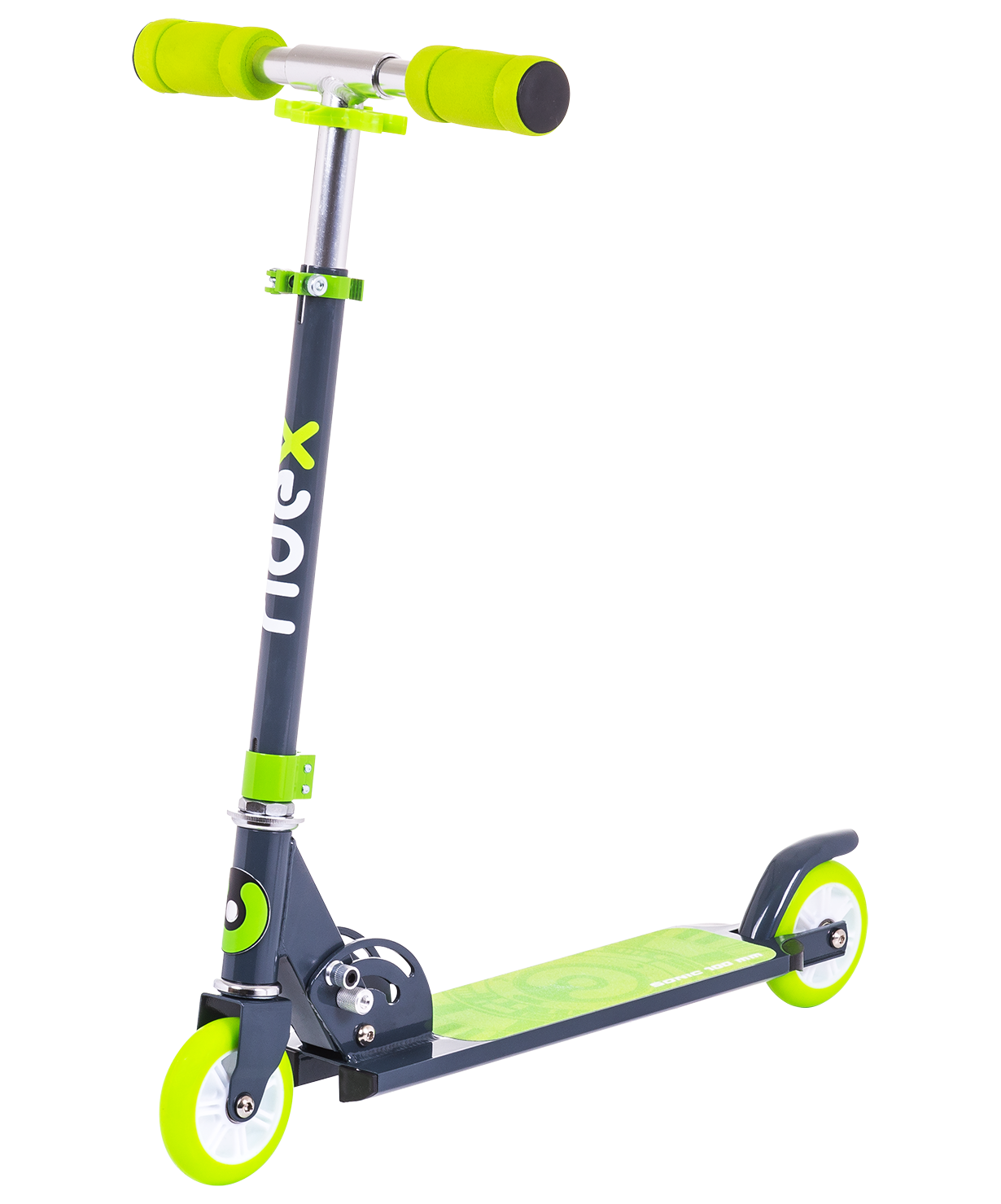 Самокат 2-колесный Sonic 100 мм, зеленый