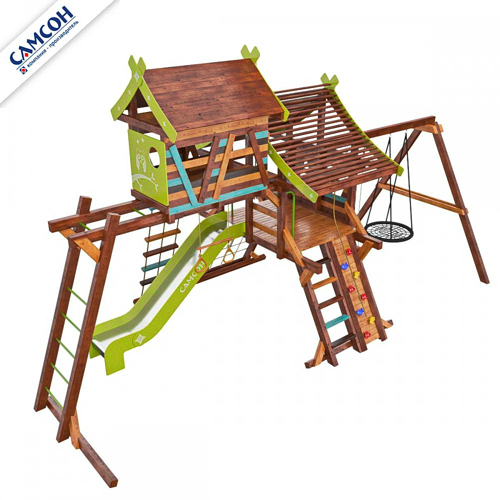 Детская игровая деревянная площадка ХИЖИНА АКВИТАНИЯ Самсон