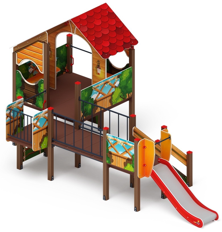 ТЕРЕМОК детский игровой комплекс ДИК 1.07.01-01 (H=900)