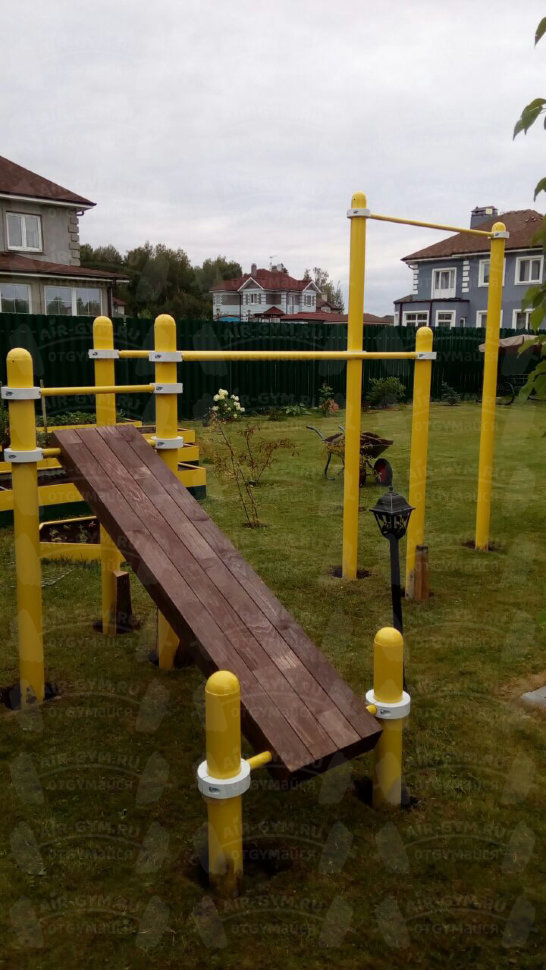 Турник, брусья, скамья для пресса (модерн.) СВС-42-М