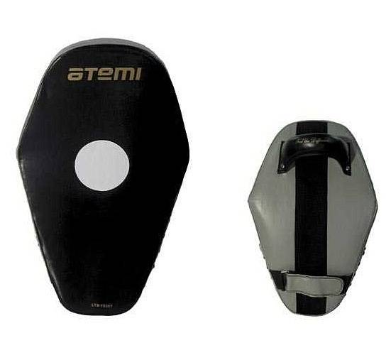 Лапы тренировочные Atemi, большие, кожа, черн/сер, LTB19307