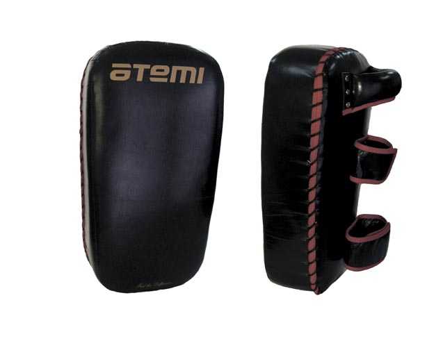 Макивара, натуральная кожа, 10*22*42 см, черн/красн, LTB-19302