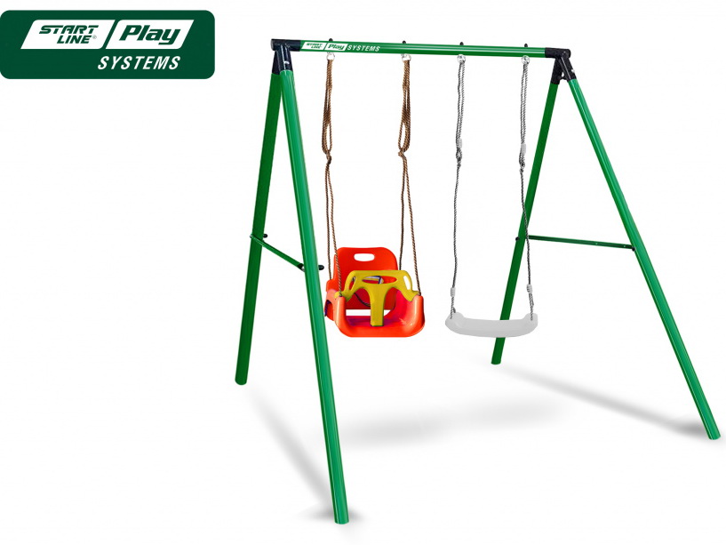 Качели SLP SYSTEMS 2 секции (сиденье с фиксацией +«лодочка» белая)