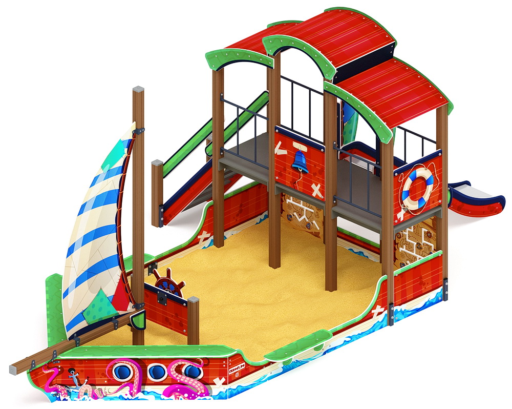 ПАРУСНИК детский игровой комплекс ДИК 2.03.3.01-03 (H=1200)