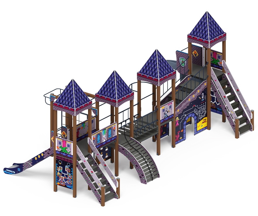 ЗАМОК детский игровой комплекс ДИК 2.18.10-03 (H=1500, H=2000)