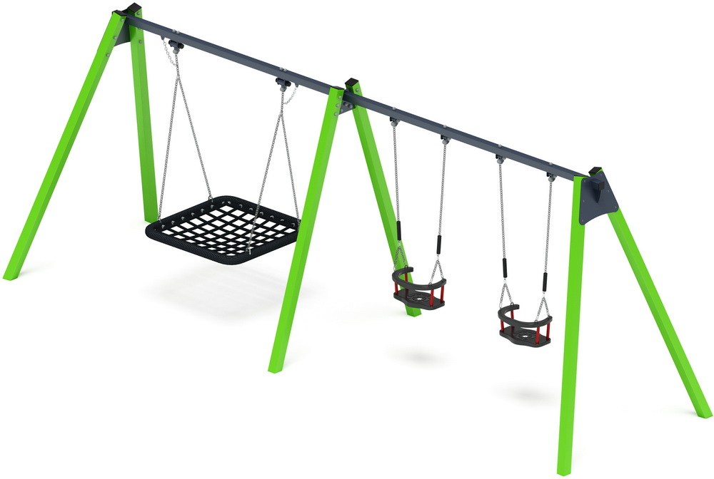 Качели М3 тройные ИО 13.М.06.03.01.01-02.1 (зеленый)