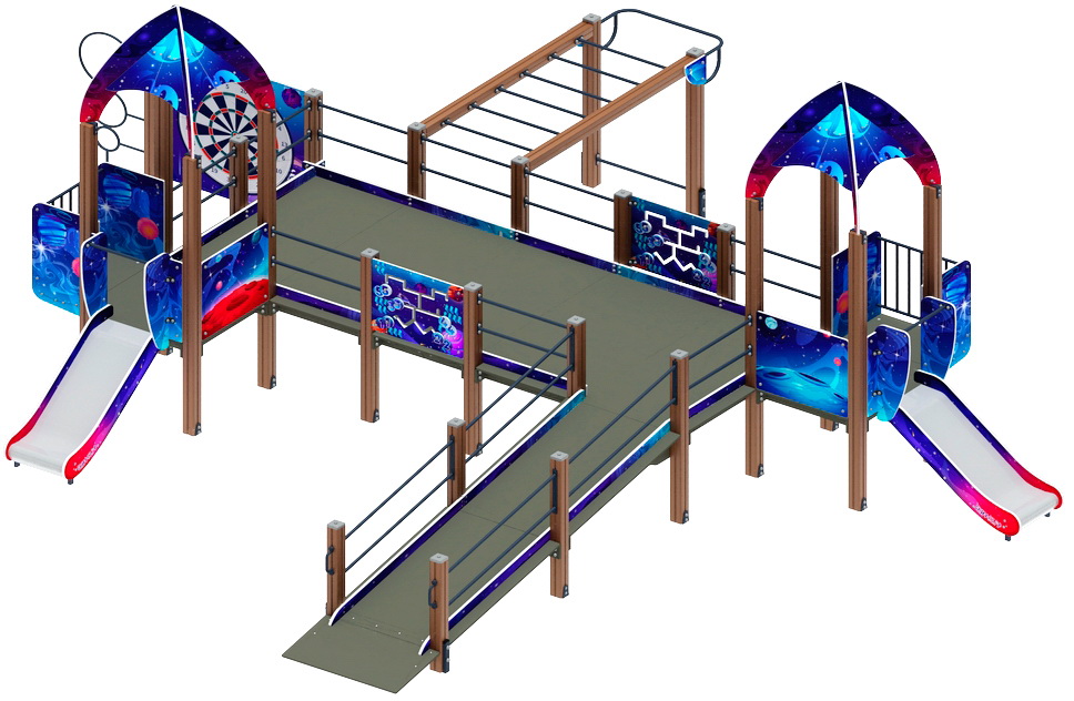 Детский спортивный комплекс ЗАБОТА КОСМОПОРТ (H=750) ДОВ 20.14.01-01
