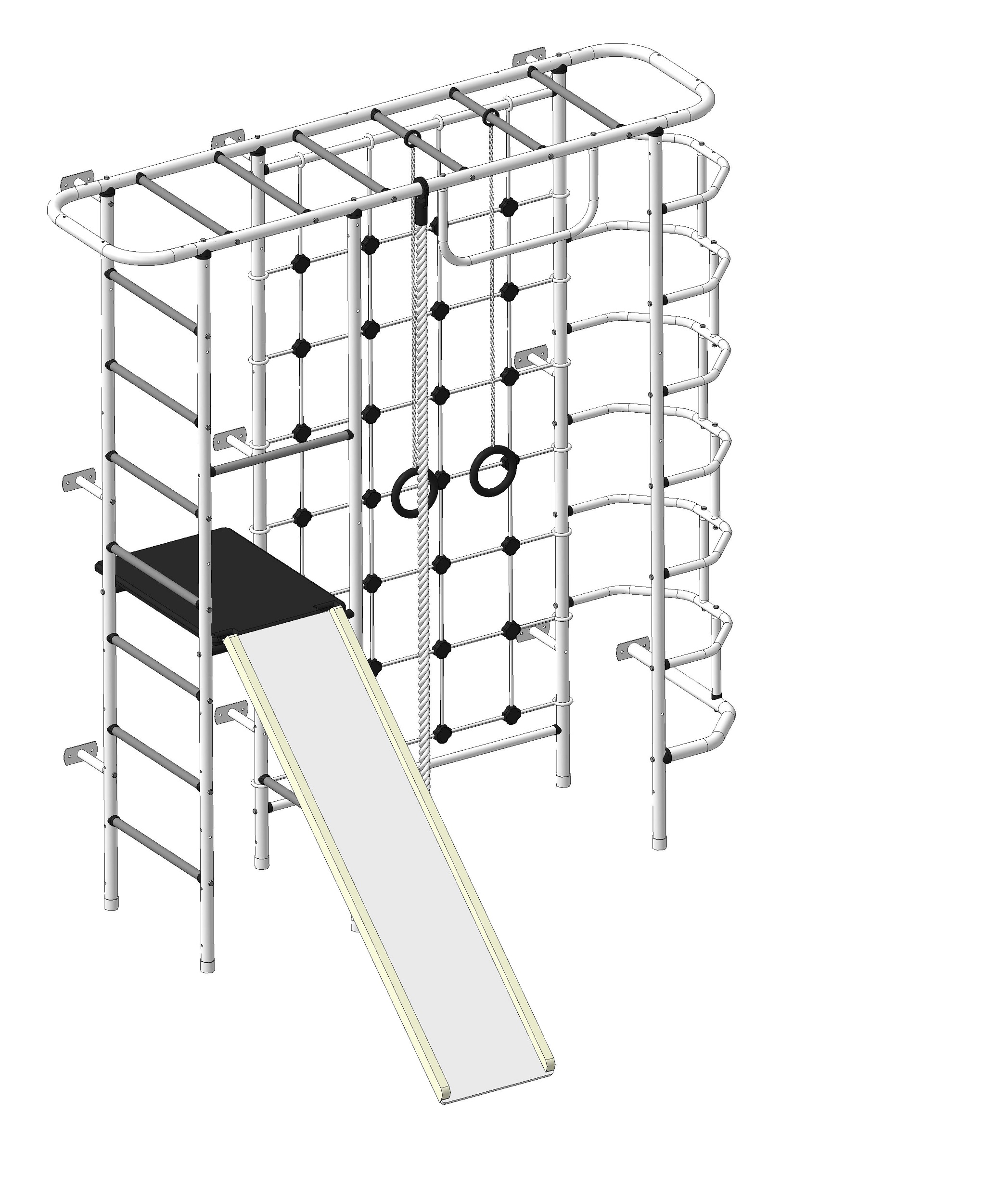 Спортивно-игровой комплекс Пионер С7СМ пурпурно/жёлтый
