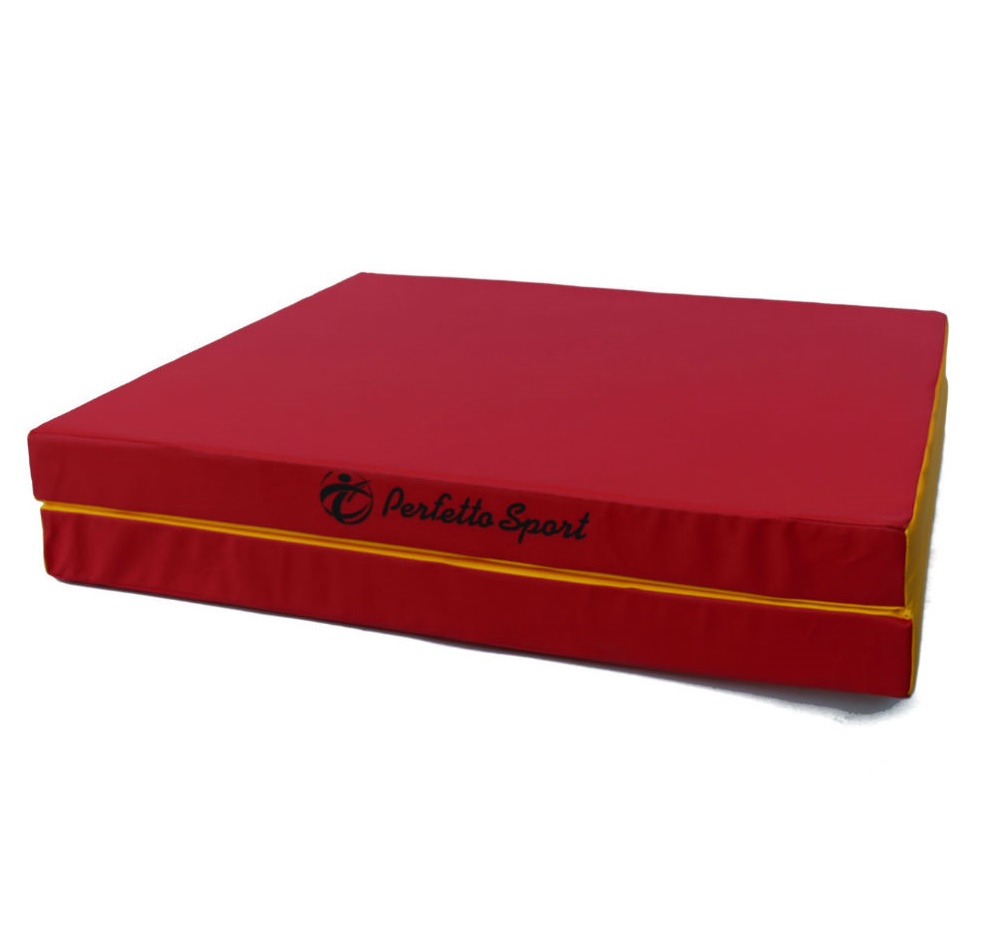 Мат № 10 (100 х 150 х 10) складной 1 сложение PERFETTO SPORT красно/жёлтый
