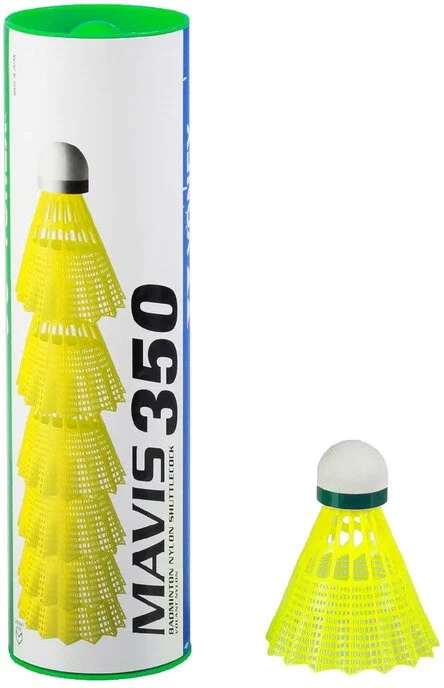 Воланы YONEX  Mavis 350 Yellow-Slow, уп. 6 шт. (02.403)