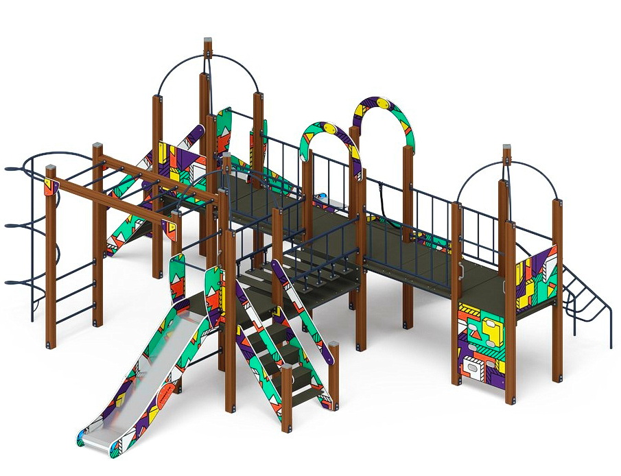 НАВИНА (Геометрия) детский игровой комплекс ДИК 2.09.07-02 (H=1200)