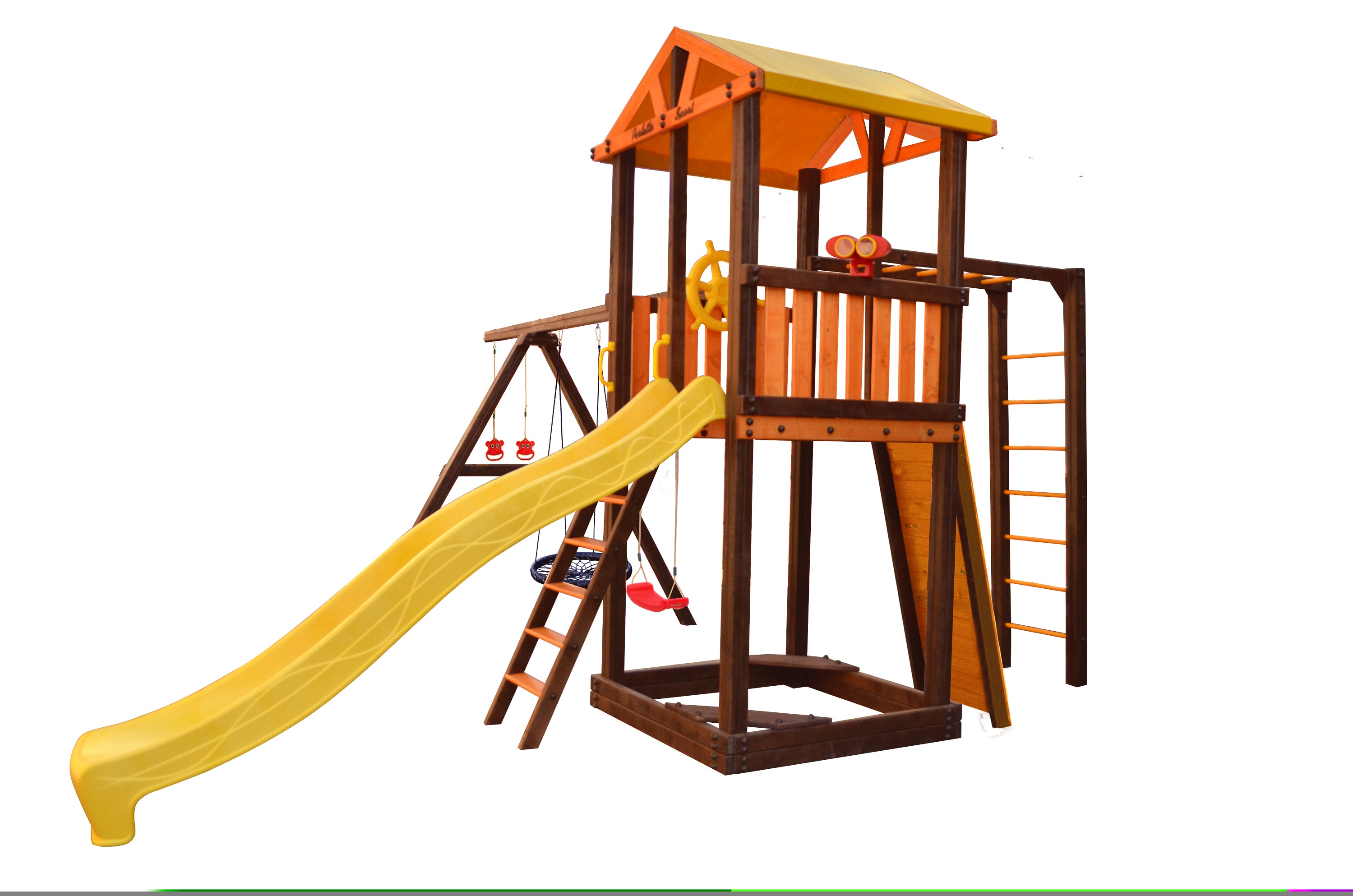 Игровой комплекс Perfetto sport «Pitigliano-7» + качели "Паутина"