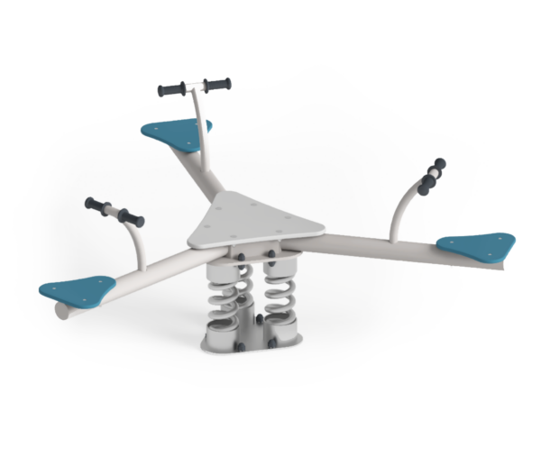 Качалка-балансир для детской площадки Трилистник на трех пружинах КБ-100