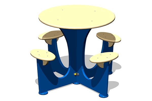 Стол уличный со скамьями  ZION М5 СП244