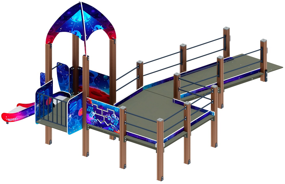 Детский спортивный комплекс ЗАБОТА КОСМОПОРТ (H=750) ДОВ 20.14.03-01