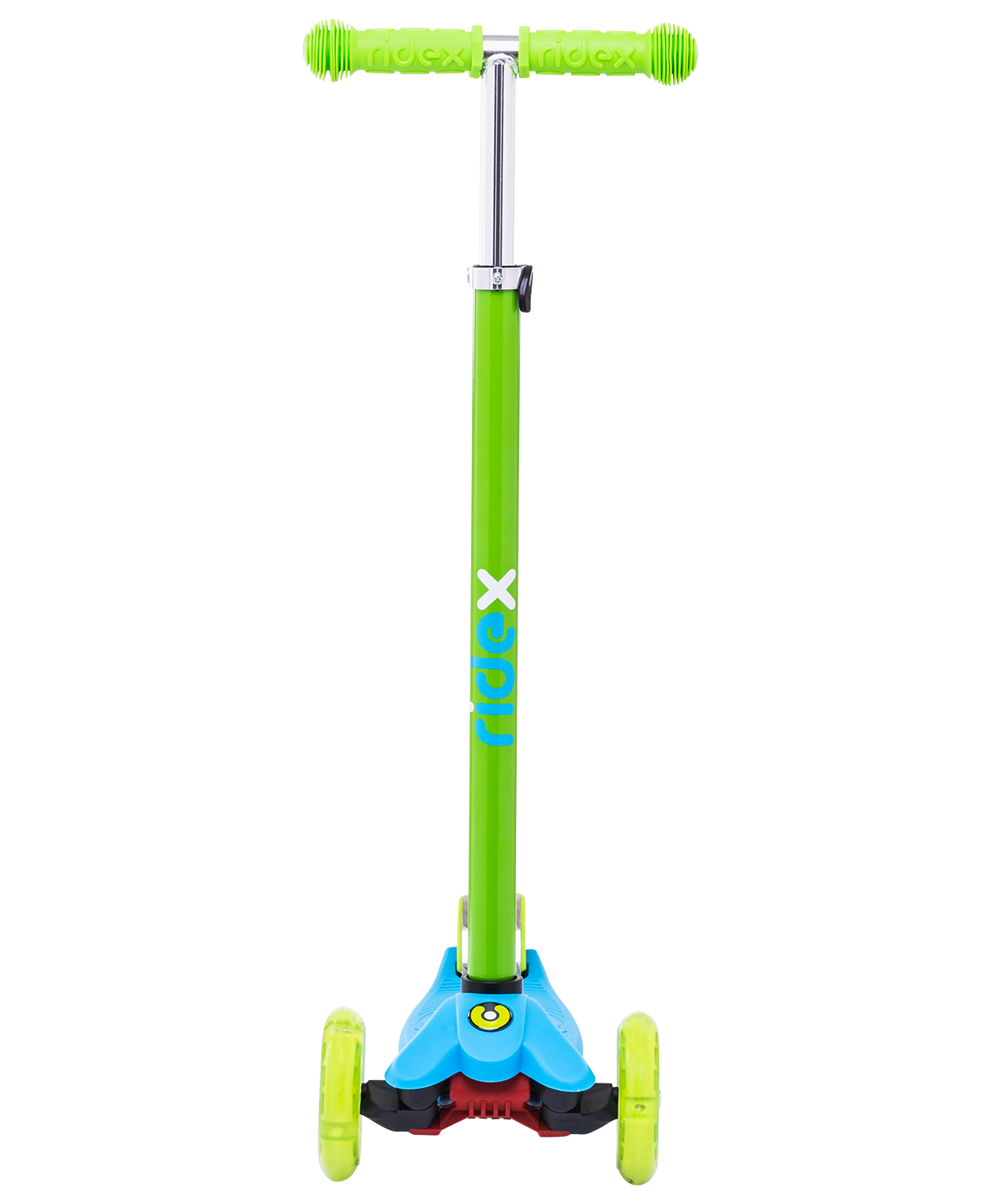 Самокат 3-колесный Snappy 3D, 120/80 мм, синий/зеленый