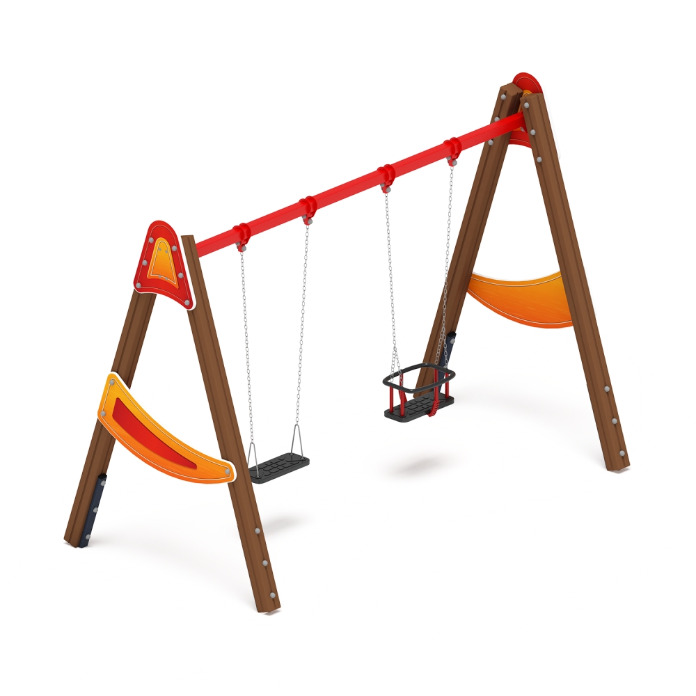 Качели Д2 двойные (Счастливое детство) ИО 12.Д.03.04.01-П