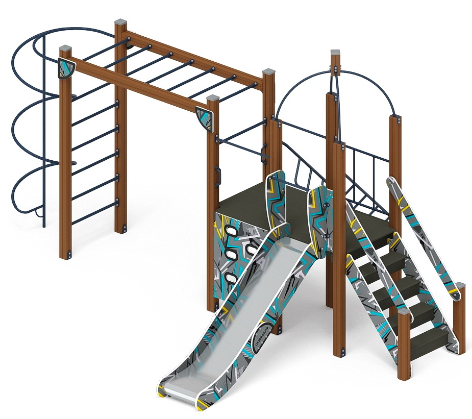 НАВИНА (Техно-голубой) детский игровой комплекс ДИК 2.09.02-01 (Н=1200)