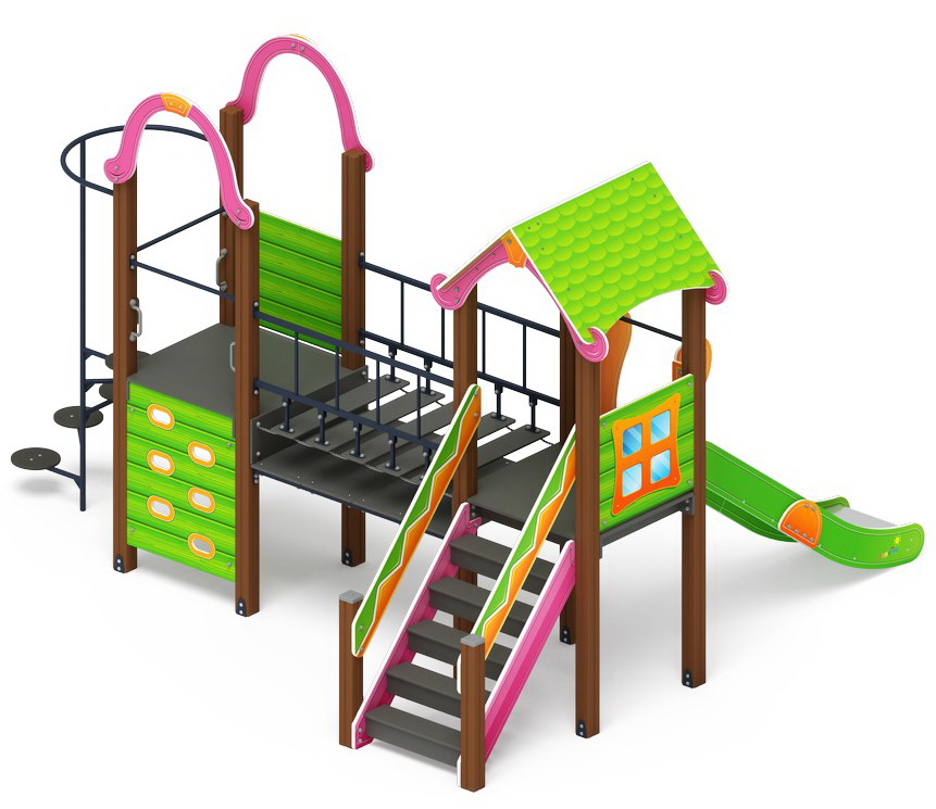 ЛУКОМОРЬЕ детский игровой комплекс ДИК 2.25.10-01.С (Н=1200)