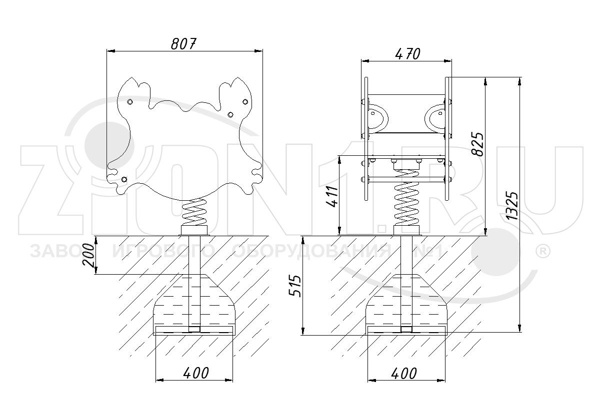 Качалка на пружине ZION Крабик У1 (КЧ064)