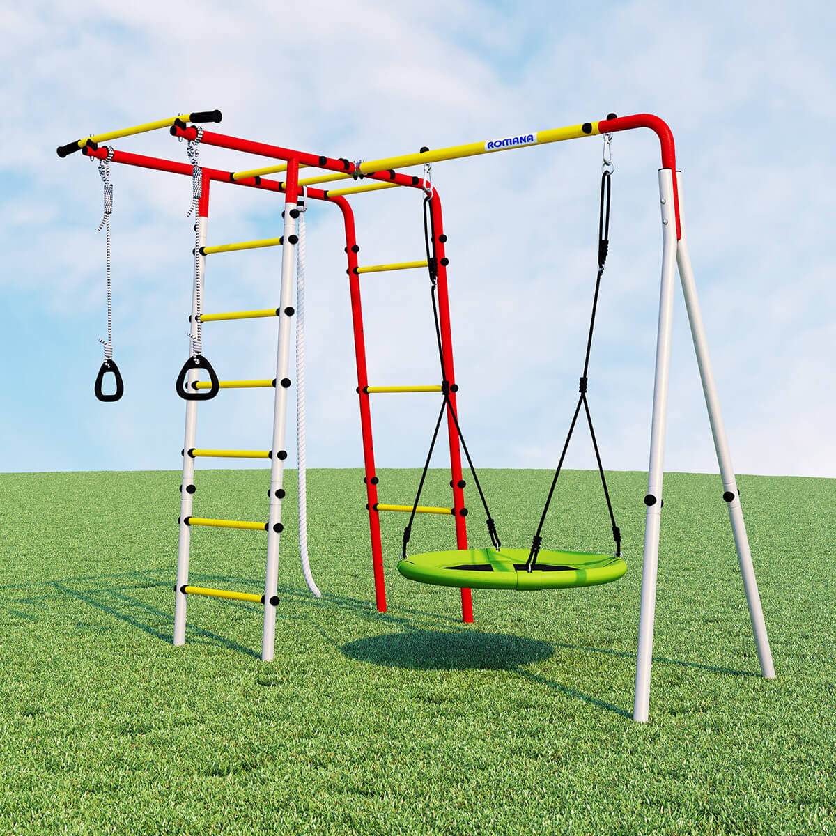 Детский спортивный комплекс для дачи ЛЕСНАЯ ПОЛЯНА-3 Romana 103.26.05 (качели-гнездо)