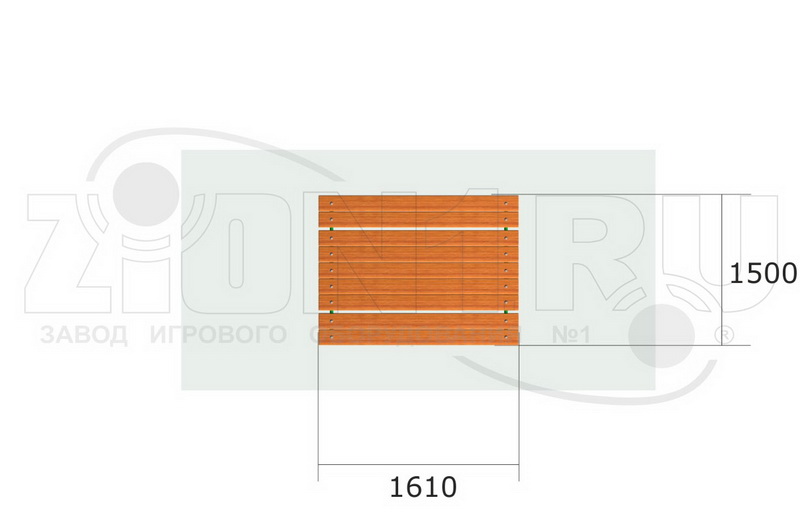 Стол уличный со скамьями ZION М1 (СП016)