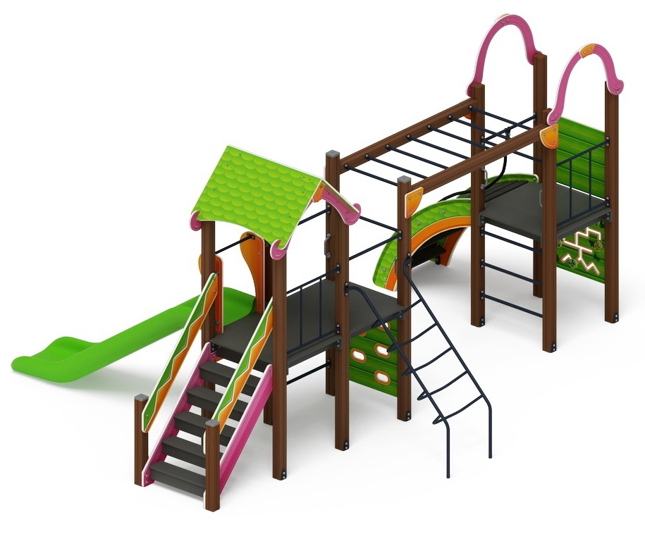 ЛУКОМОРЬЕ детский игровой комплекс ДИК 2.25.09-01 (H=1200)