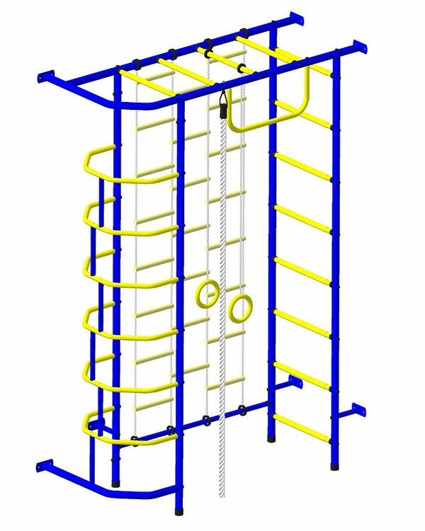 Детская шведская стенка Пионер С5ЛМ пурпурно/жёлтый