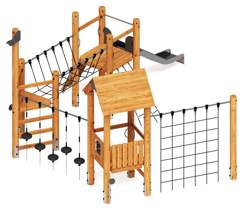 Детский игровой комплекс (Лиственница) H-1400 ДИК 2.24.02-Л