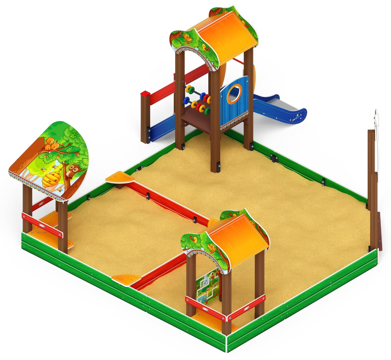 ПОЛЯНКА С ГОРКОЙ (H=750) песочный дворик ИО 6.16.01-01