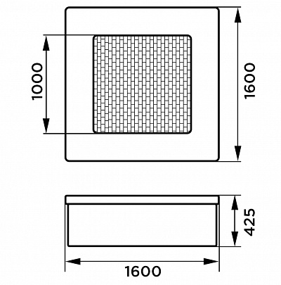 Батут встраиваемый Квадрат 160 Romana