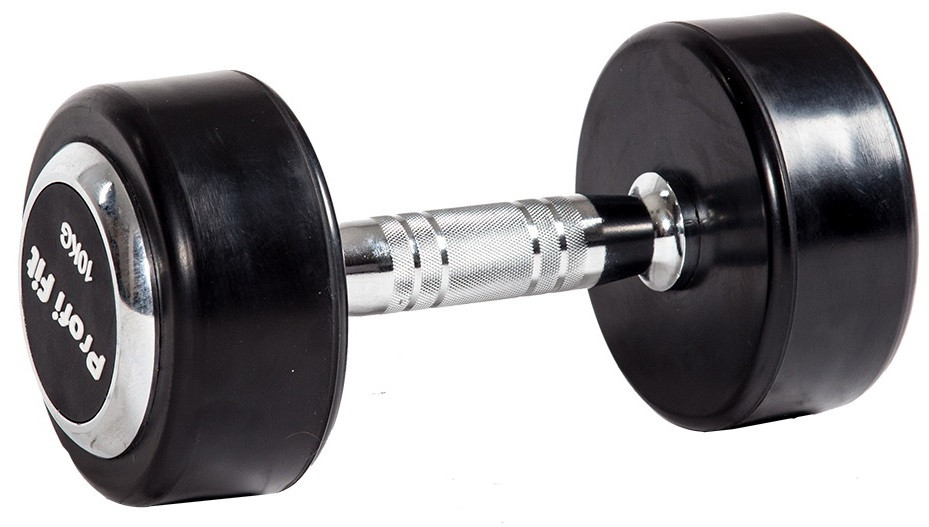 Гантельный ряд 2,5 кг - 25 кг (10 пар), шаг 2,5 кг, PROFI-FIT PROFESSIONAL